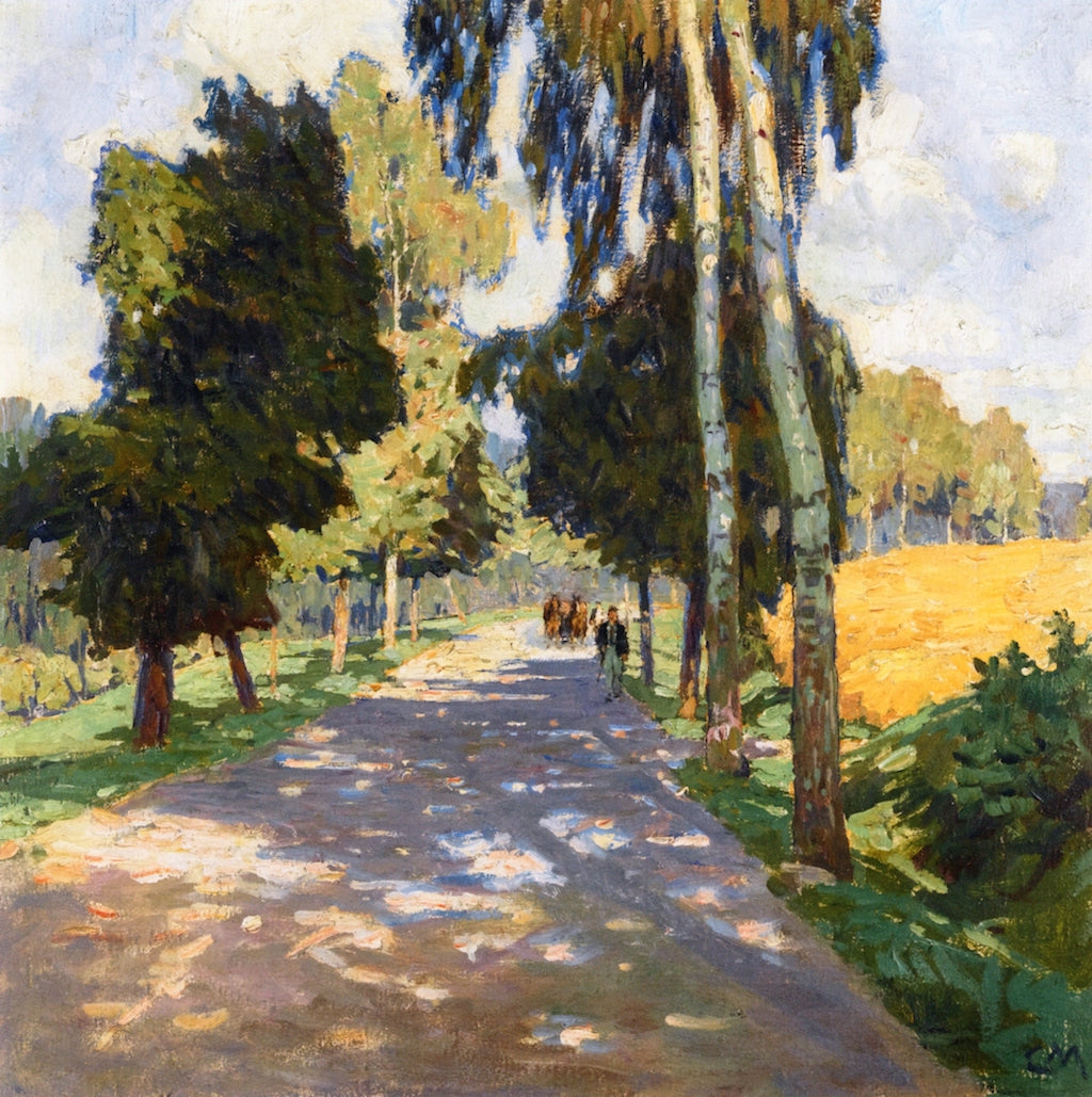 Tree Lined Road in Bruntal by Carl Julius Rudolf Moll,A3(16x12")Poster