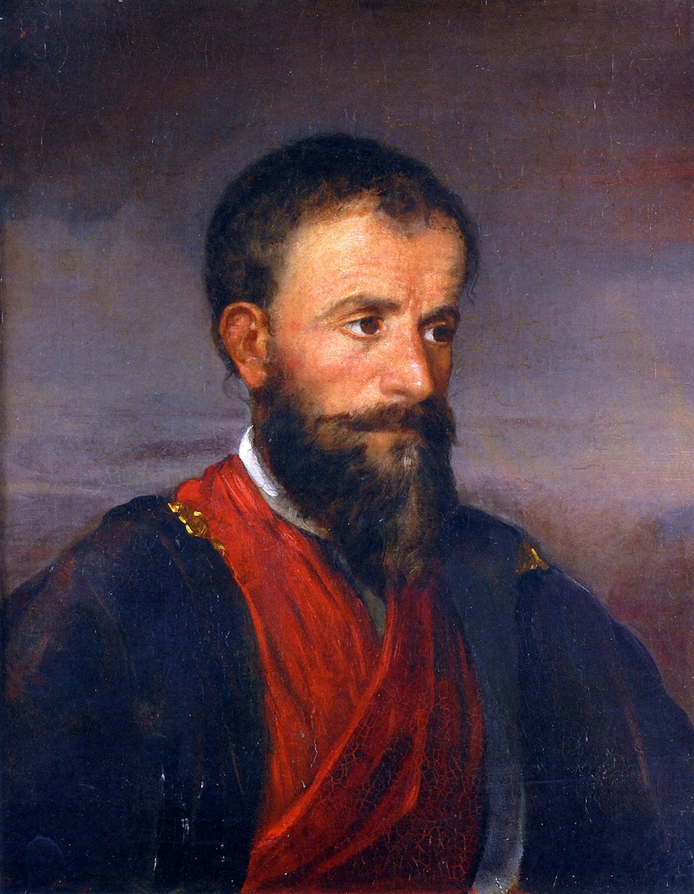 Man in Red Shawl Collar, vintage artwork by James E. Freeman, A3 (16x12") Poster Print