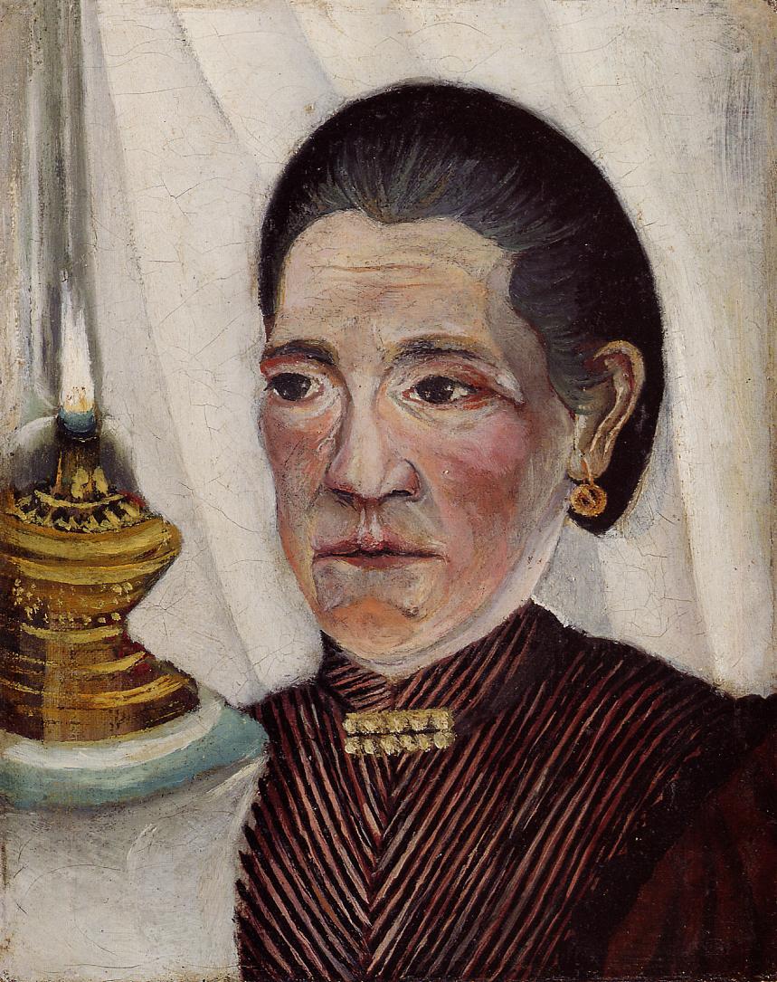 it of the Artist's Second Wife with a Lamp by Henri Rousseau,A3(16x12")Poster