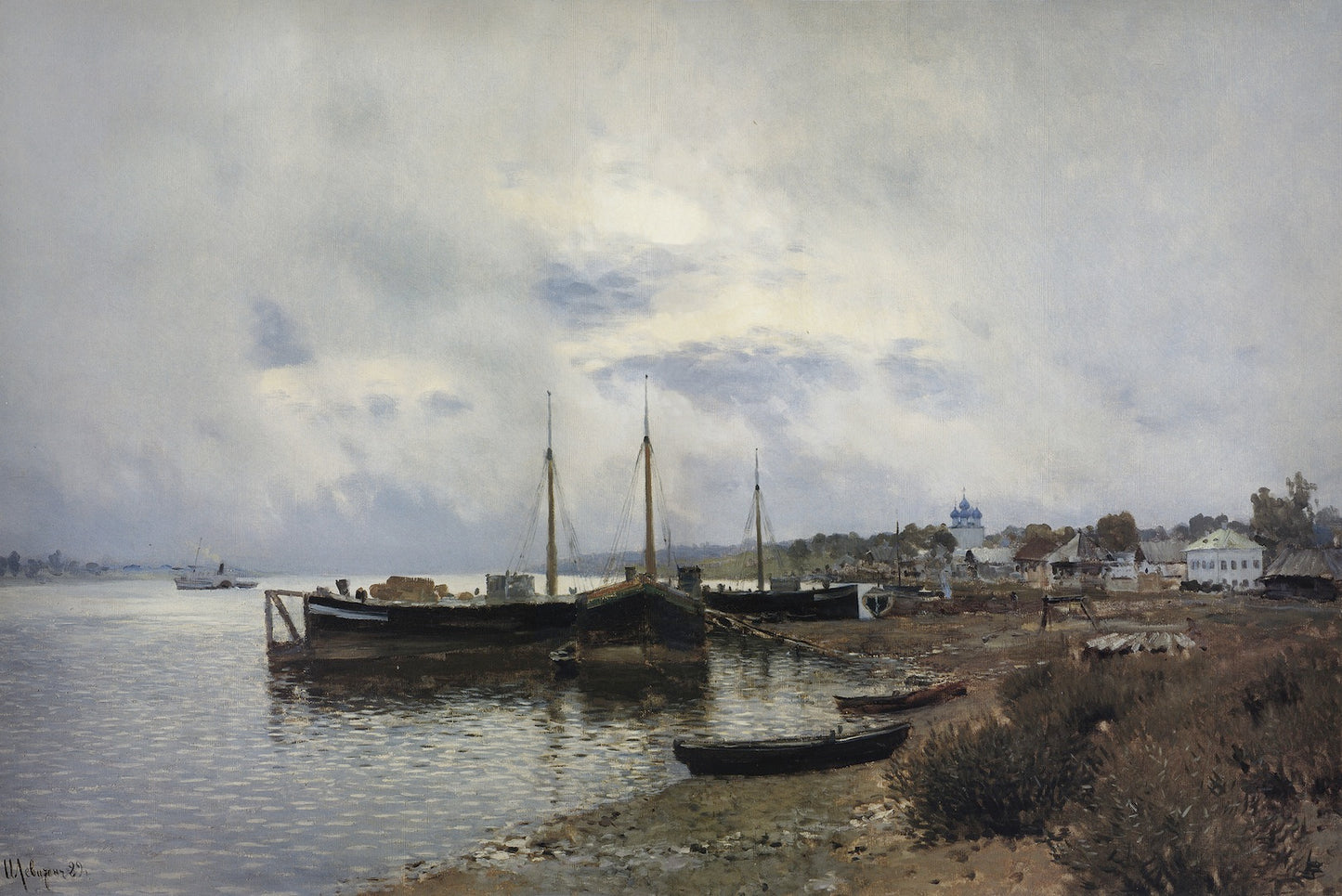 After the Rain. Plyos by Isaak Levitan,A3(16x12")Poster