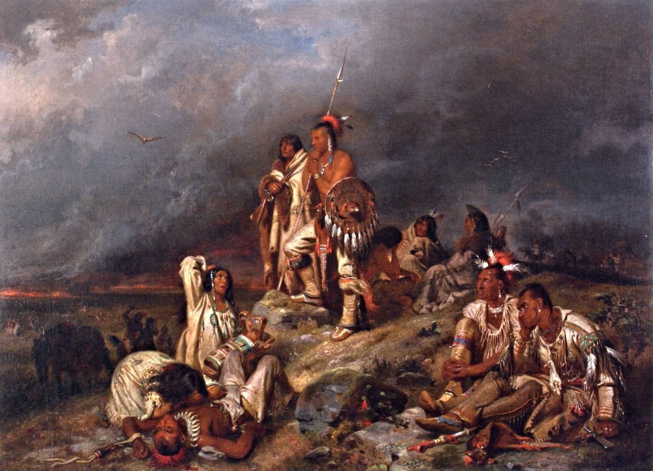 The Prairie Fire, vintage artwork by Henry Ritter, A3 (16x12") Poster Print