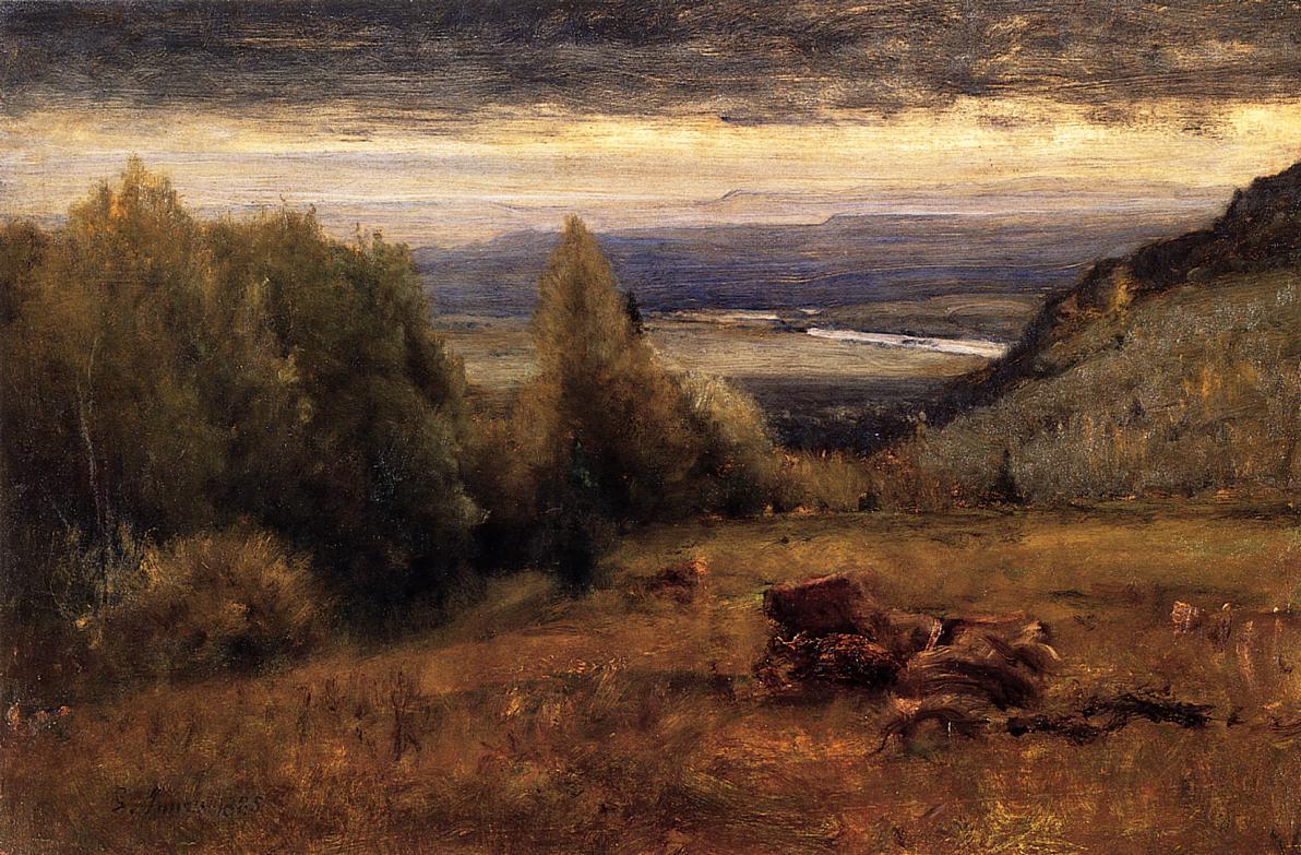 From the Sawangunk Mountains, vintage artwork by George Inness, 12x8" (A4) Poster