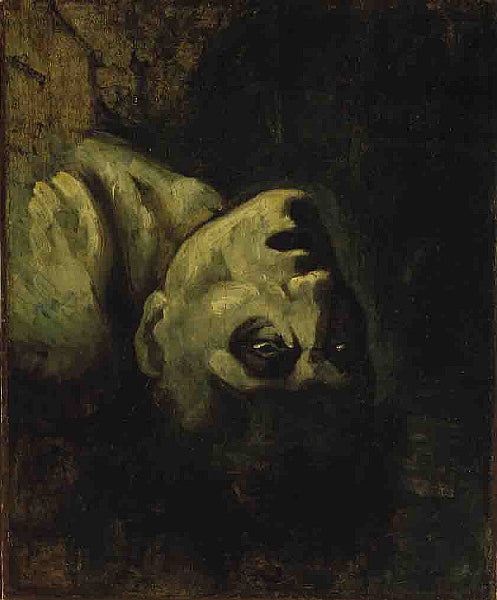 Head of a Drowned Man, vintage artwork by Theodore Gericault, 12x8" (A4) Poster