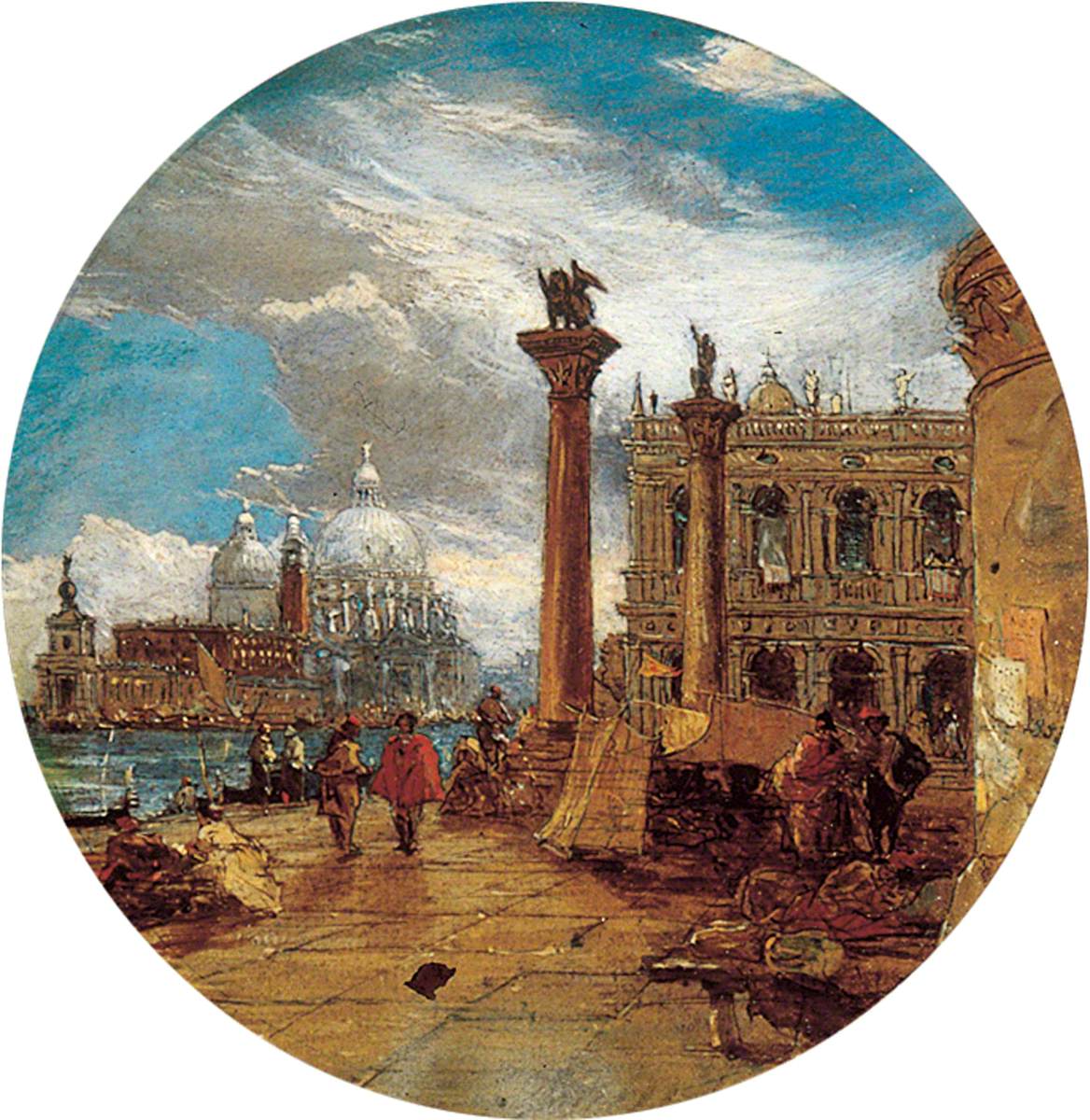 The Piazzetta of St Mark's, Venice, vintage artwork by James Holland, A3 (16x12") Poster Print
