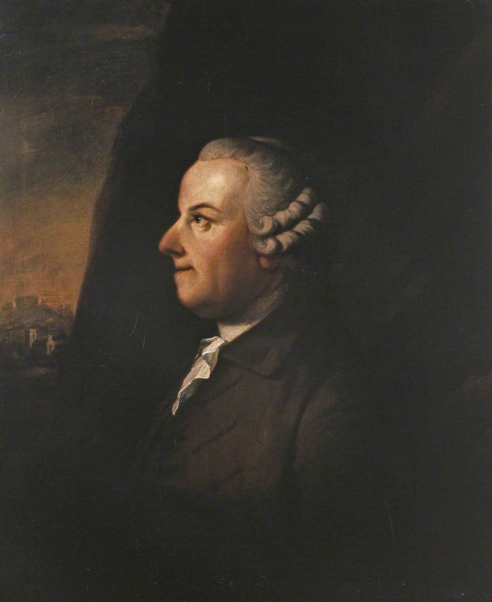 Thomas Gray (1716–1771), vintage artwork by Benjamin Wilson, 12x8" (A4) Poster