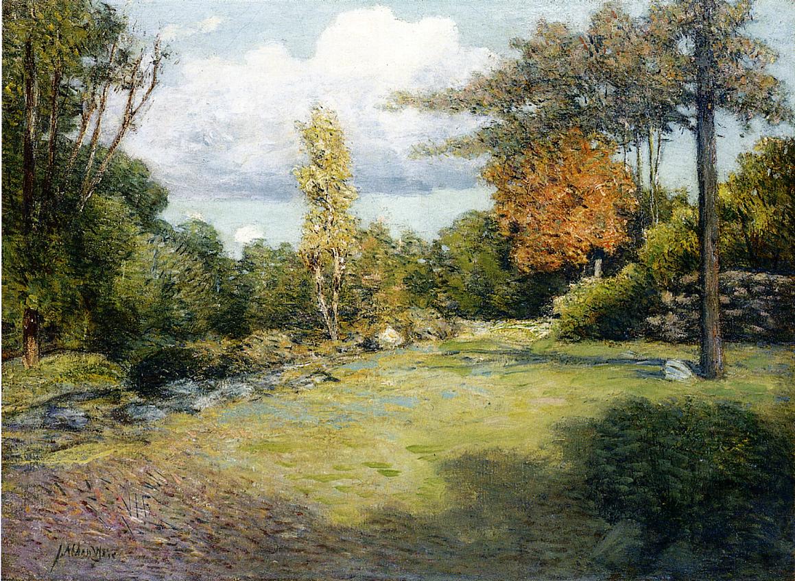 Autumn Days, vintage artwork by Julian Alden Weir, 12x8" (A4) Poster