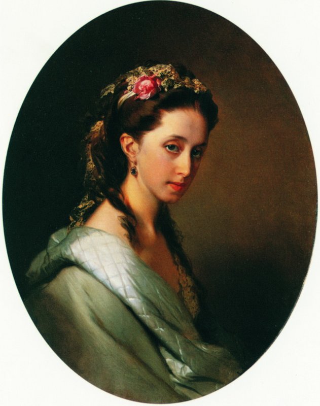 Portrait of E.A. Tregubova, vintage artwork by Ivan Makarov, 12x8" (A4) Poster