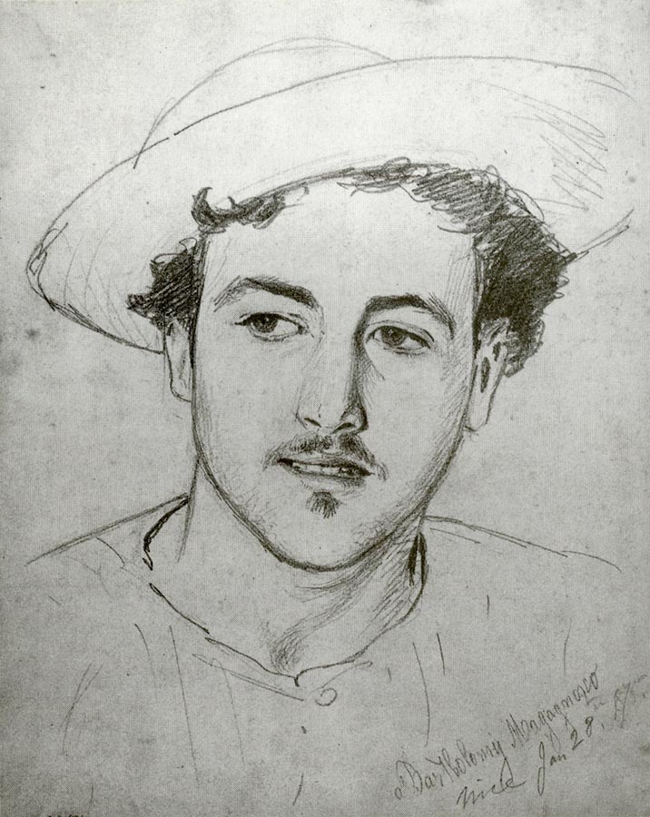 Bartholomy Magagnosco, vintage artwork by John Singer Sargent, 12x8" (A4) Poster