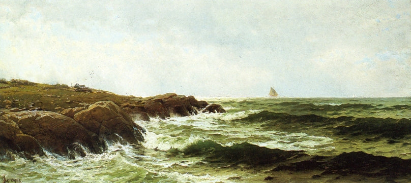 Bakers Island, vintage artwork by Alfred Thompson Bricher, 12x8" (A4) Poster