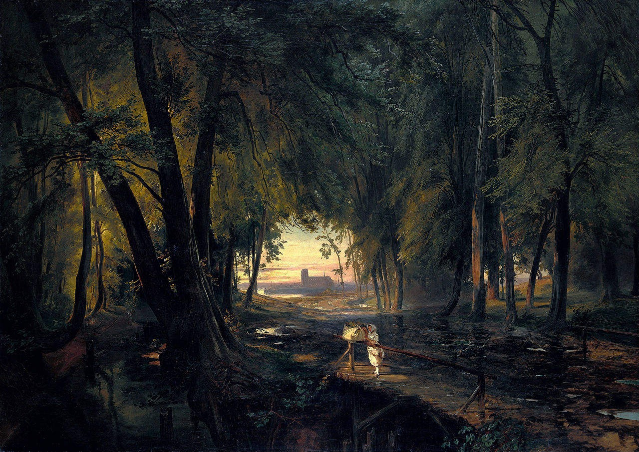 Forest path near Spandau, vintage artwork by Carl Blechen, A3 (16x12") Poster Print