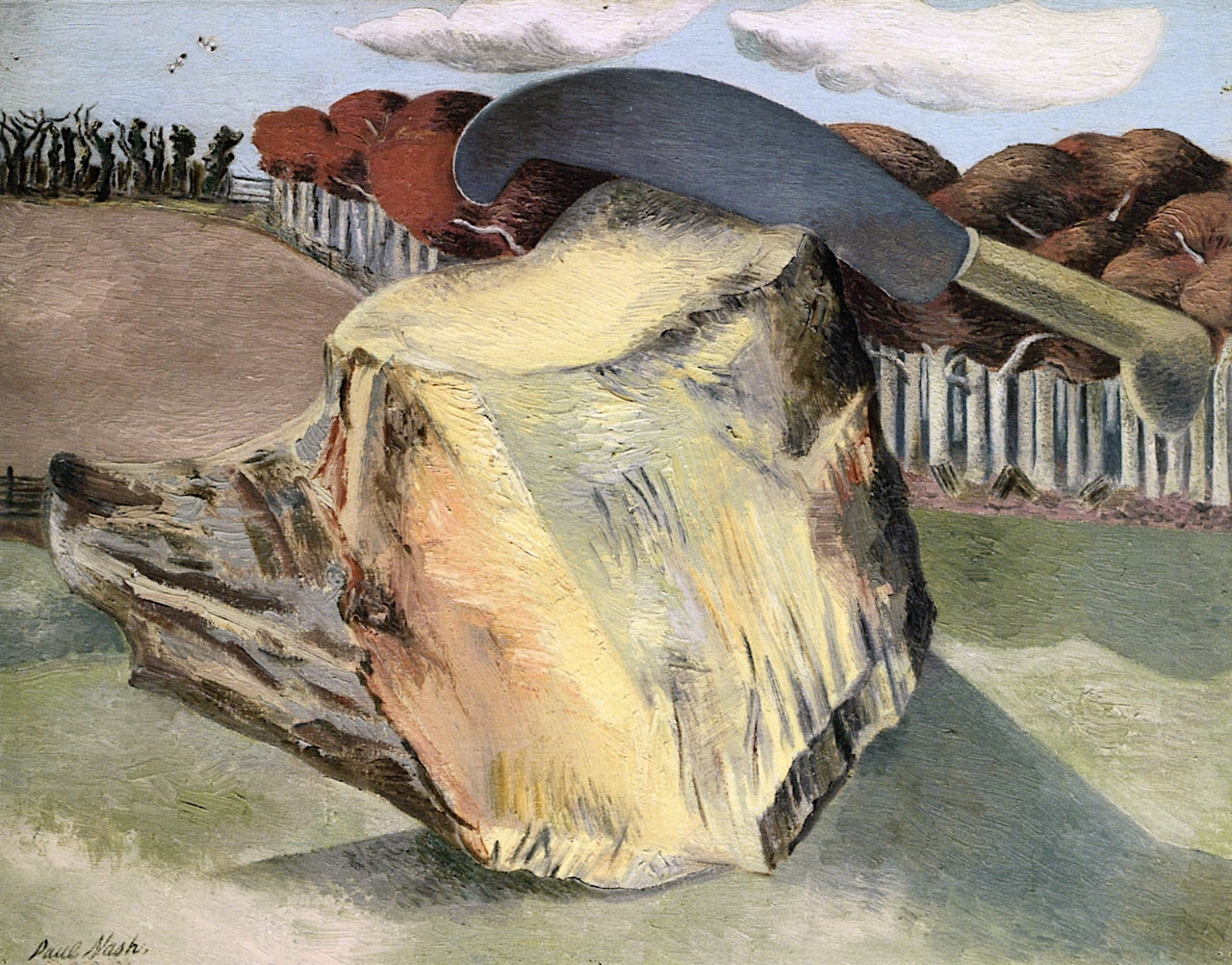 February, vintage artwork by Paul Nash, 12x8" (A4) Poster