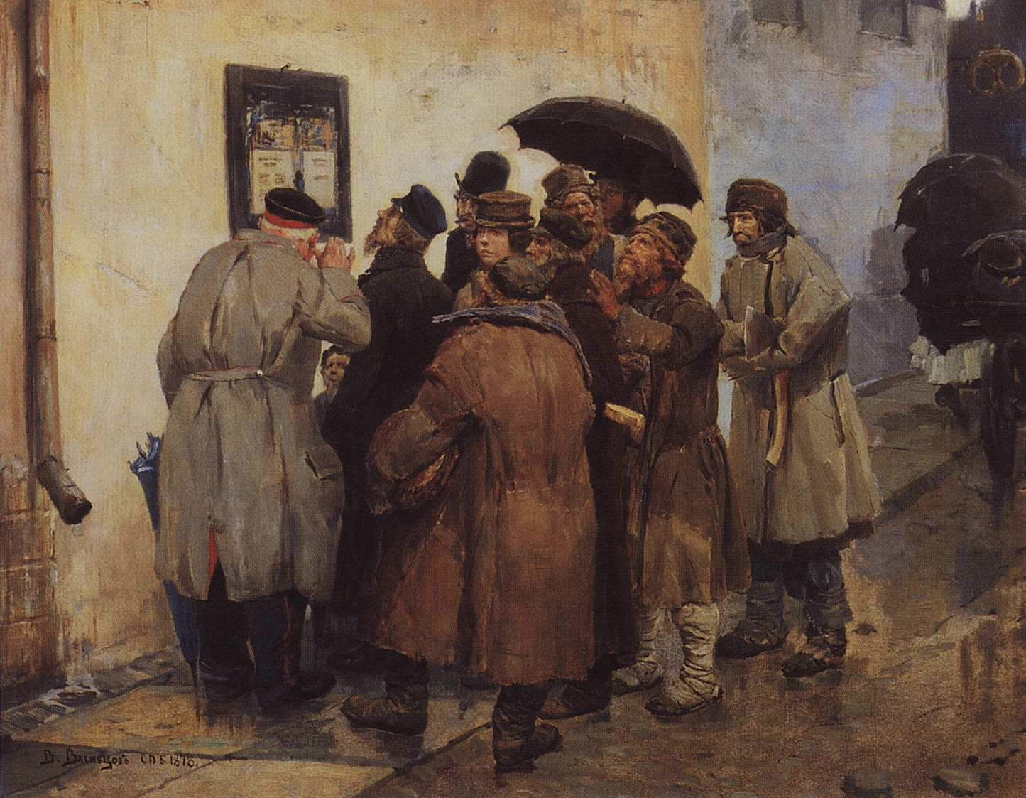 News from the Front, vintage artwork by Viktor Mikhaylovich Vasnetsov, 12x8" (A4) Poster