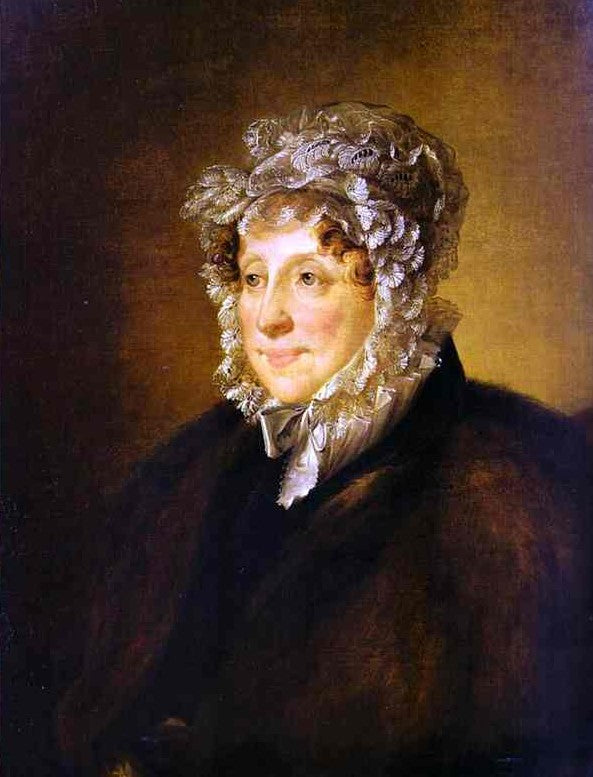 Portrait of an elderly woman in a bonnet, vintage artwork by Vasily Tropinin, 12x8" (A4) Poster