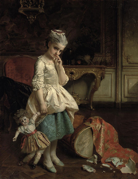 Un petit faux pas, vintage artwork by Henri-Guillaume Schlesinger, A3 (16x12") Poster Print