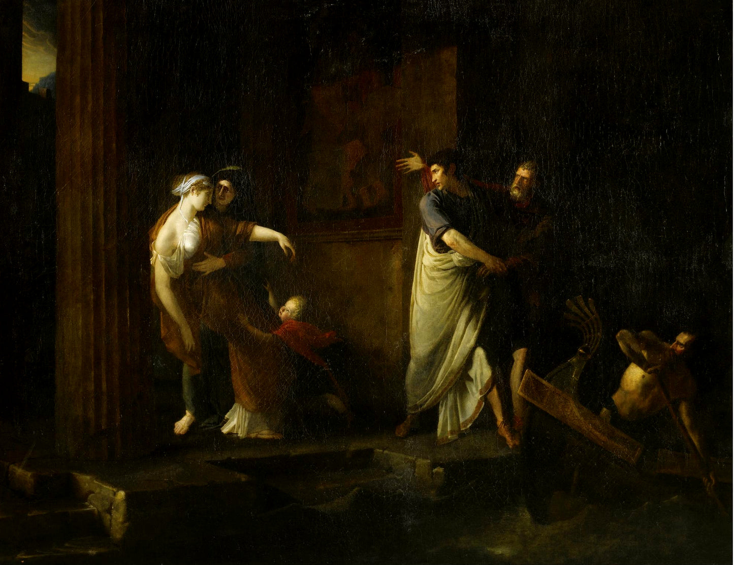 The Farewell of Brutus and Portia, vintage artwork by Antoine Dubost, 12x8" (A4) Poster