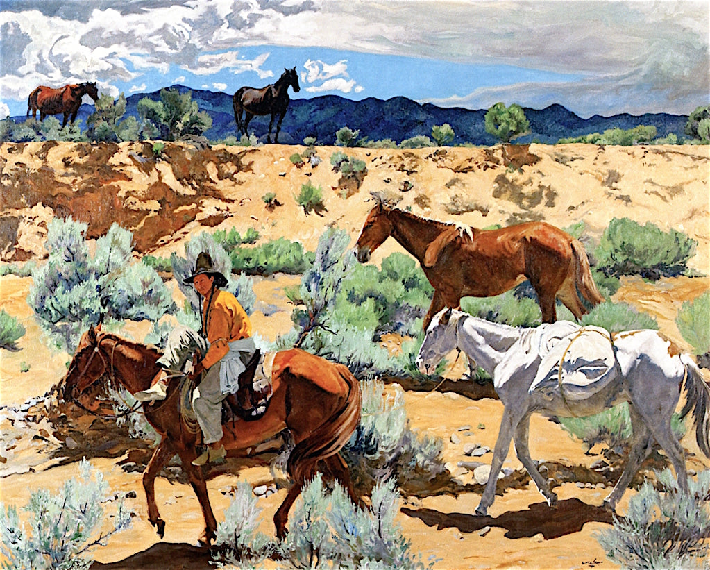The Southwest, vintage artwork by Walter Ufer, 12x8" (A4) Poster