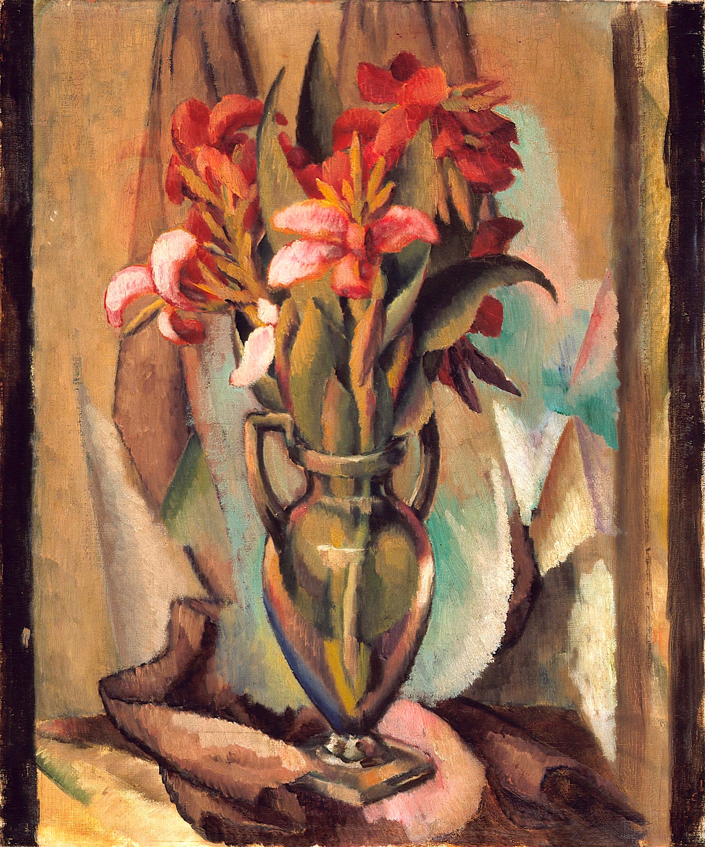 Flowers in a Handled Vase by Middleton Manigault,16x12(A3) Poster
