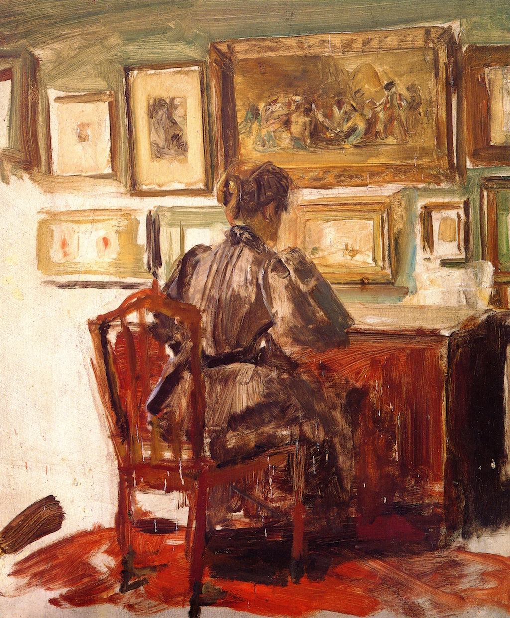 tilda Gay in the Study, 11 rue de l'Universite by Walter Gay,A3(16x12")Poster