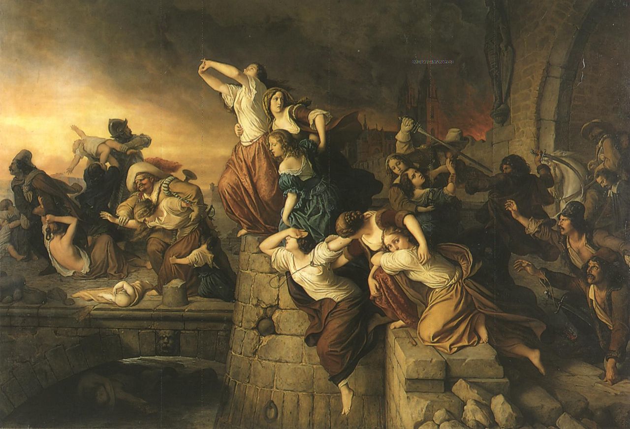 The Magdeburg Virgins, vintage artwork by Eduard Steinbruck, A3 (16x12") Poster Print
