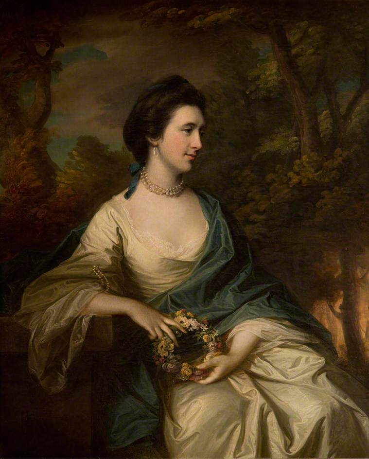 Sarah Bacon, Mrs Pryse Campbell, vintage artwork by Francis Cotes, R.A., 12x8" (A4) Poster
