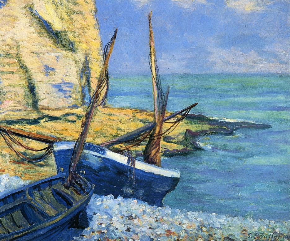 Boats at Etretat by Theodore Earl Butler,A3(16x12")Poster