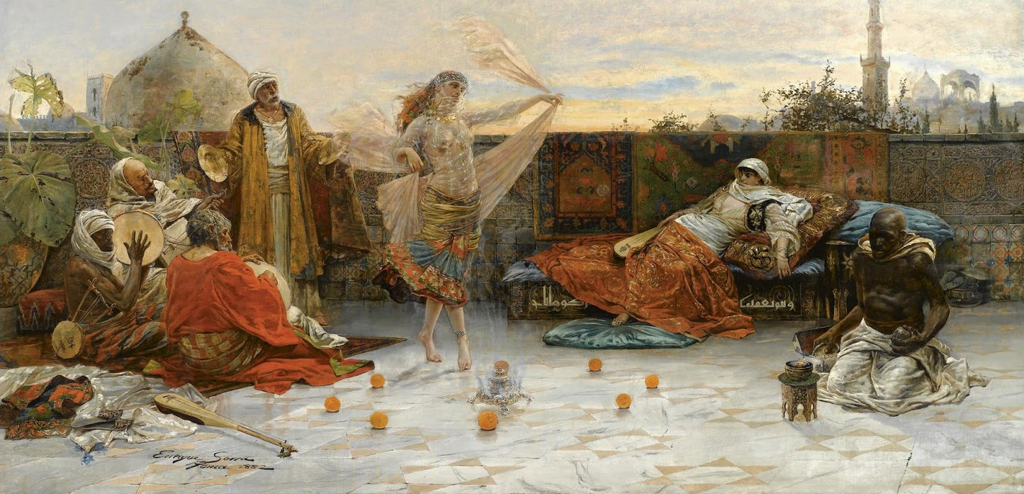 On The Terrace by Enrique Serra y Auque,A3(16x12")Poster