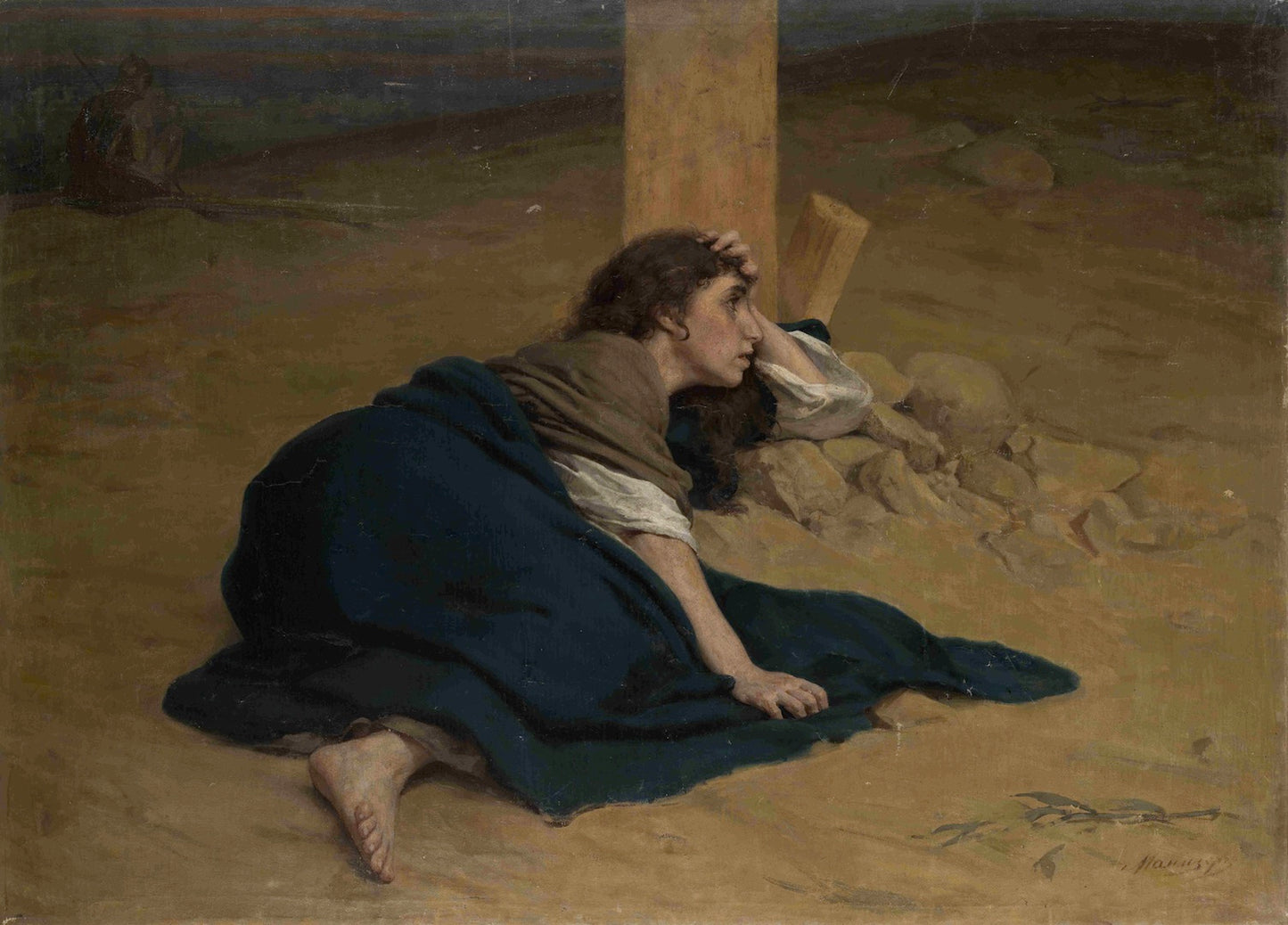 by the Cross, vintage artwork by Heinrich Maniser, 12x8" (A4) Poster