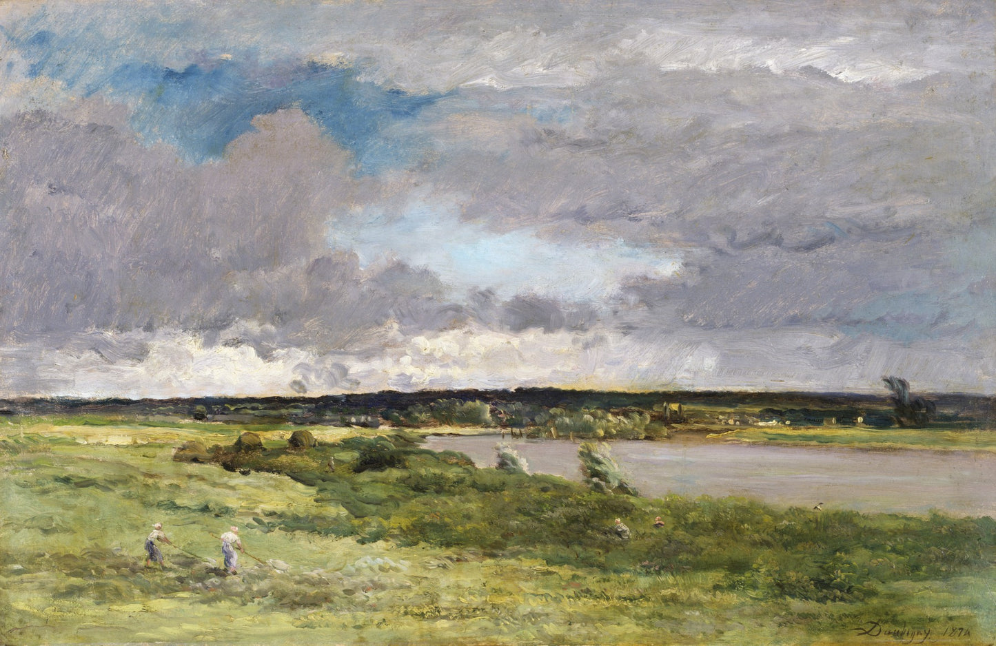 The Coming Storm, Early Spring, vintage artwork by Charles-François Daubigny, A3 (16x12") Poster Print