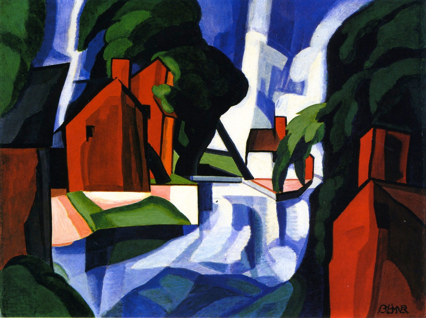 Blue Day by Oscar Bluemner,A3(16x12")Poster