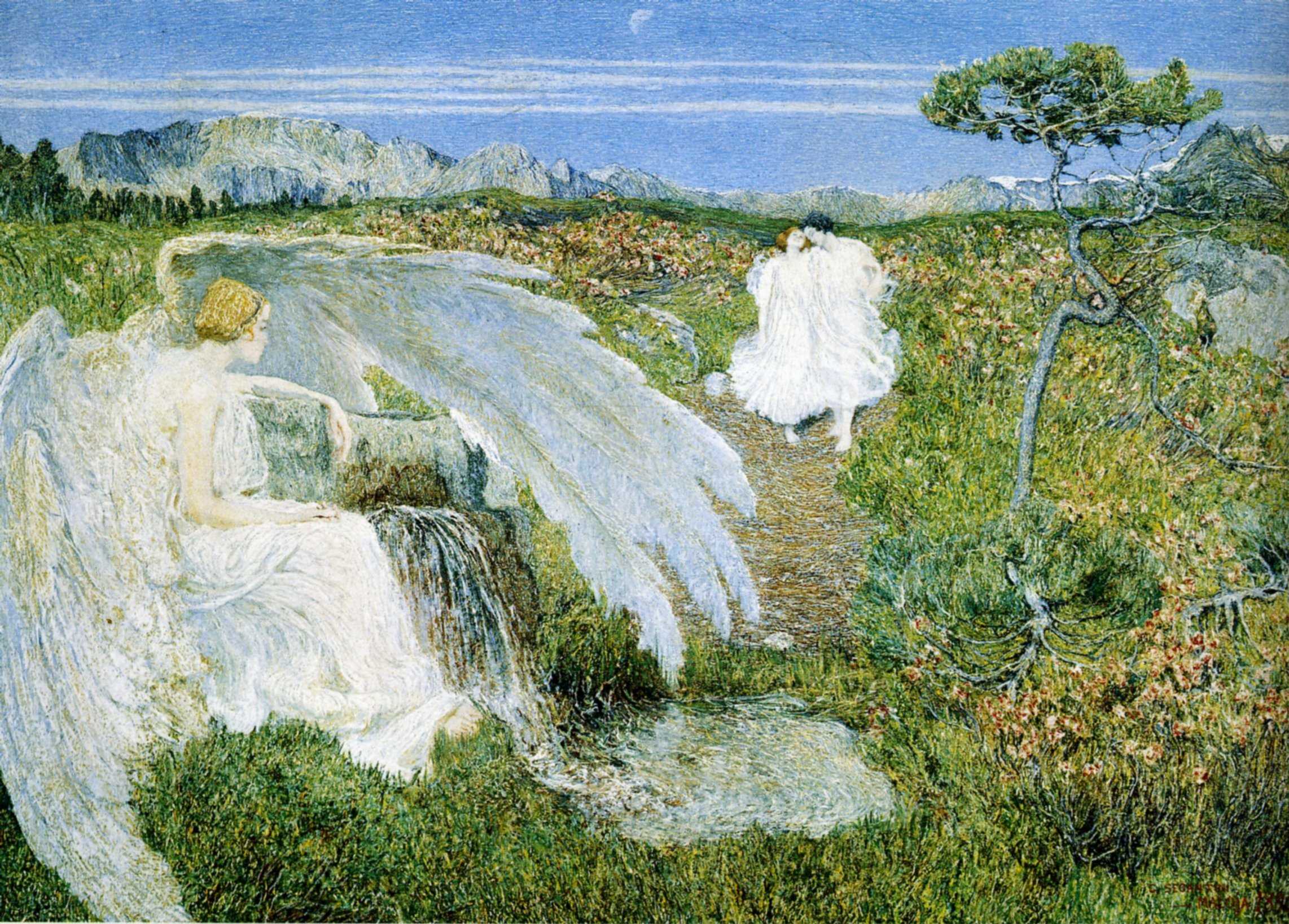 L’amore alla fonte della vita by Giovanni Segantini,A3(16x12")Poster