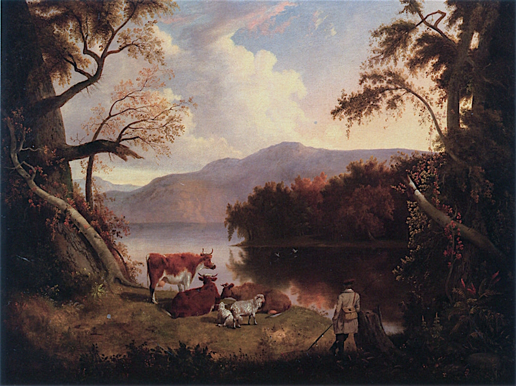 by the Water's Edge, vintage artwork by Alvan Fisher, 12x8" (A4) Poster