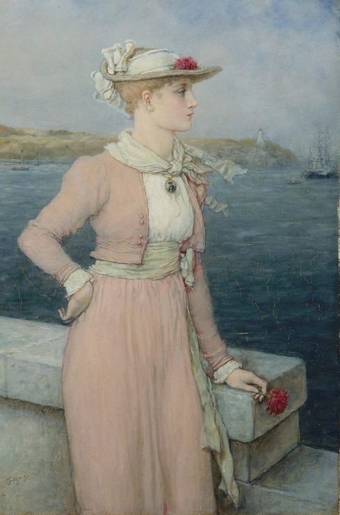 Sea Breeze, vintage artwork by George Henry Boughton, 12x8" (A4) Poster