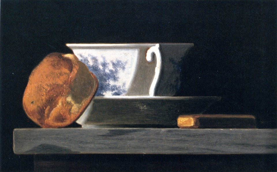 Cup, Biscuit and Fruit, vintage artwork by John Frederick Peto, 12x8" (A4) Poster