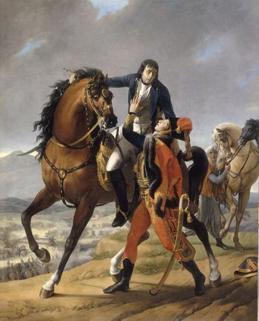Death of Desaix at Marengo, vintage artwork by Jean-Baptiste Regnault, 12x8" (A4) Poster