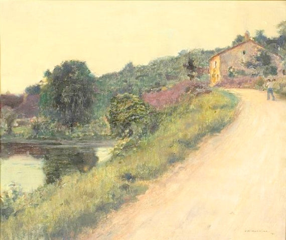 A Quiet Country Road, vintage artwork by Jules-Alexis Muenier, 12x8" (A4) Poster