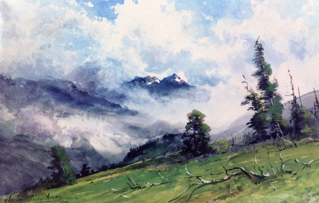 In the Colorado Mountains by Charles Partridge Adams,A3(16x12")Poster