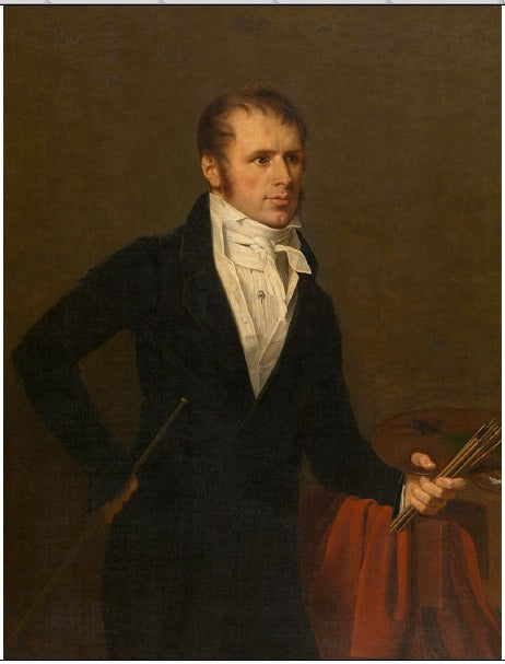 Portrait of the painter Jan Frans van Dael, vintage artwork by Robert Lefèvre, 12x8" (A4) Poster