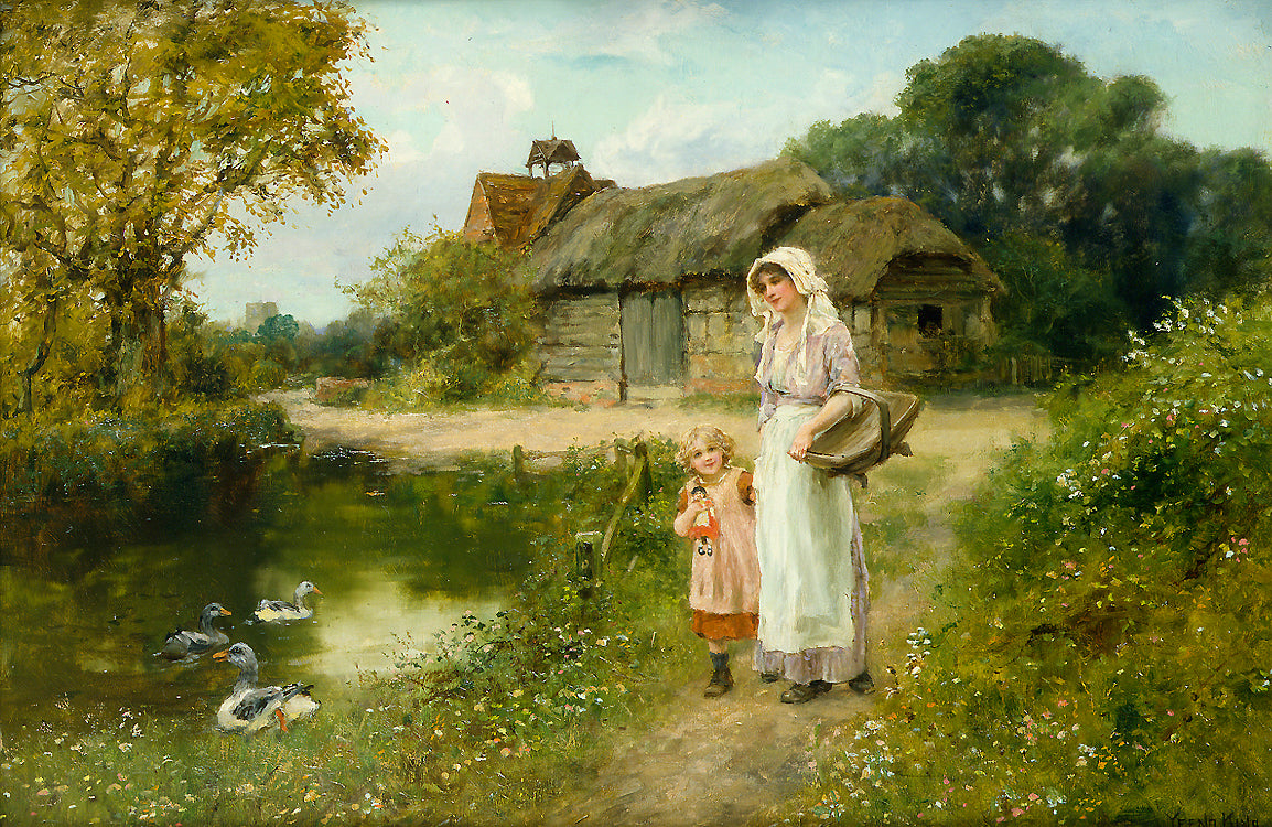 A Walk in the Country, vintage artwork by Henry John Yeend King, 12x8" (A4) Poster
