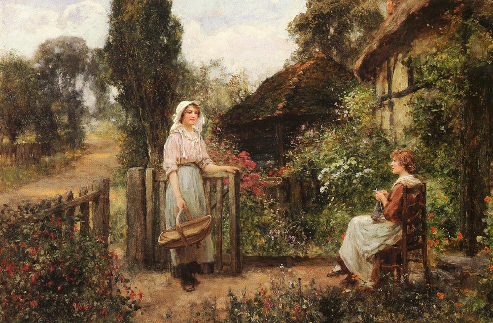 Friendly Neighbors, vintage artwork by Henry John Yeend King, 12x8" (A4) Poster