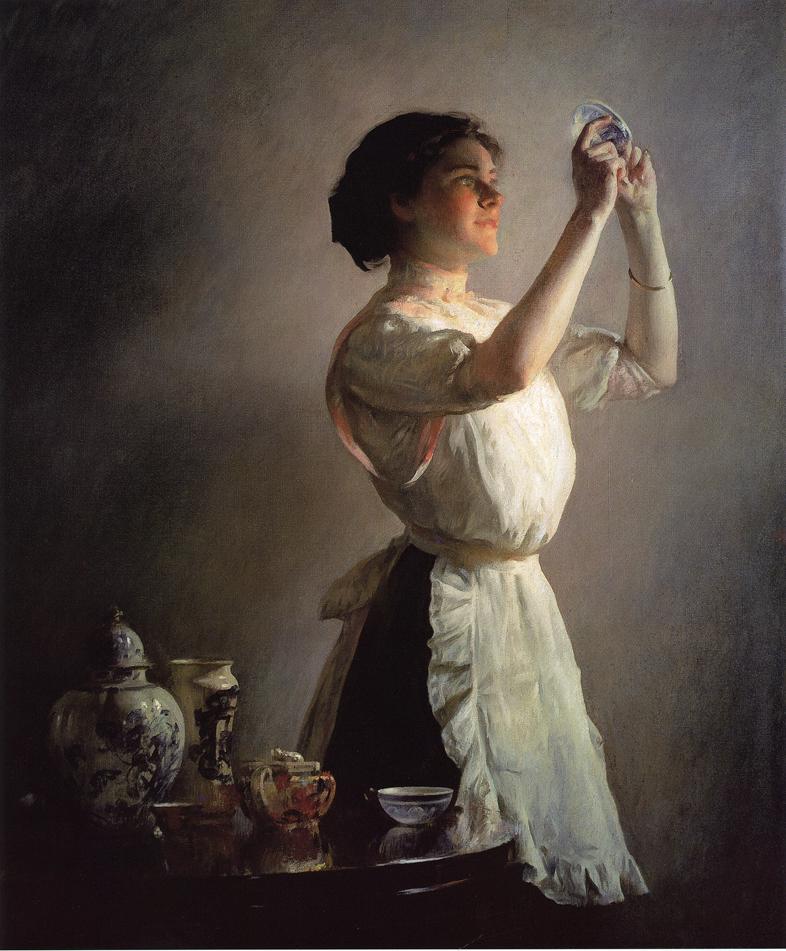 The Blue Cup by Joseph Rodefer DeCamp,A3(16x12")Poster