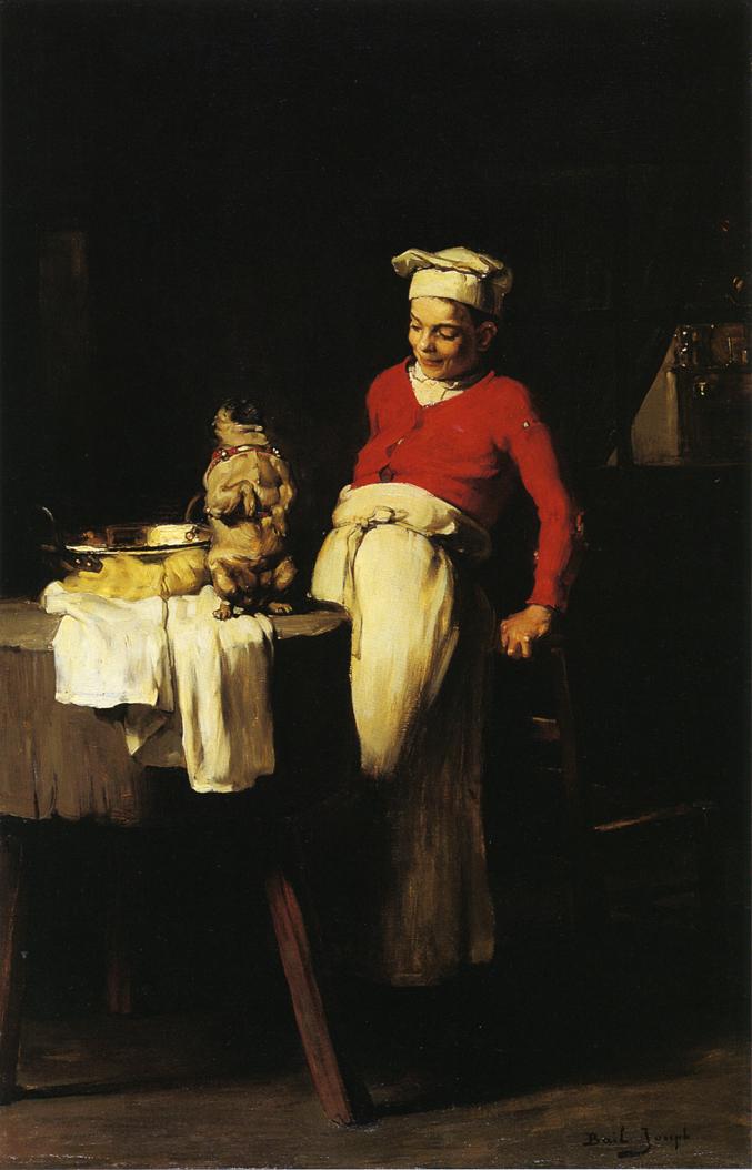 The Cook and the Pug by Claude Joseph Bail,A3(16x12")Poster