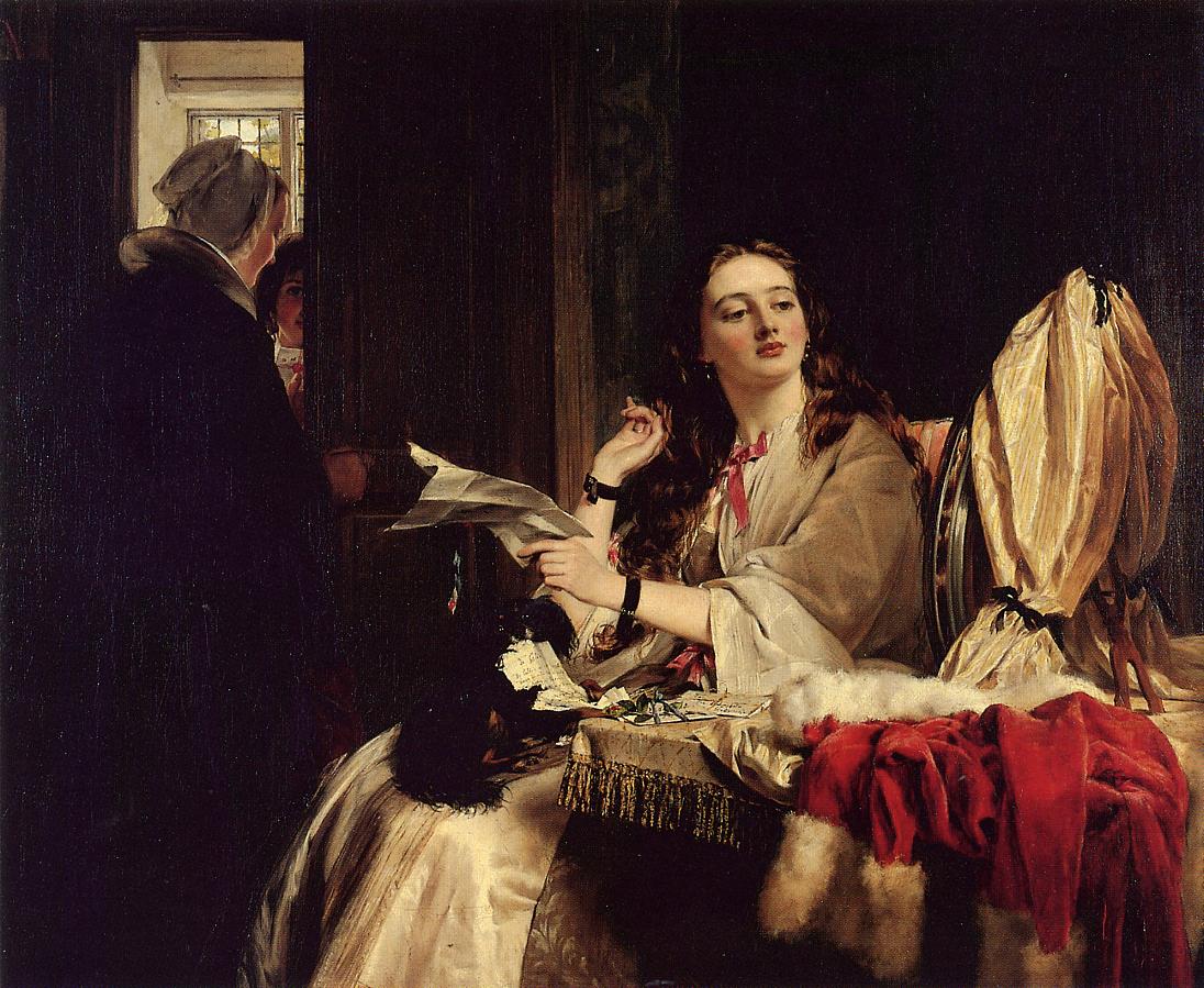 St. Valentine's Day, vintage artwork by John Callcott Horsley, A3 (16x12") Poster Print