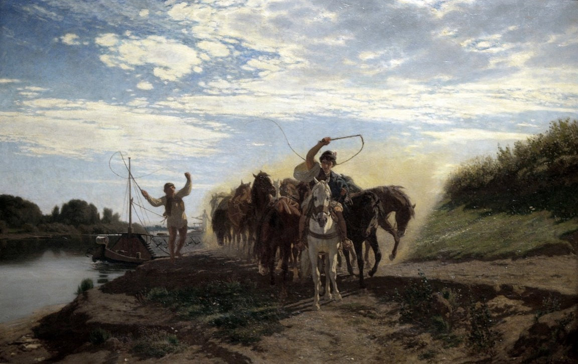 Trackers, vintage artwork by Károly Lotz, 12x8" (A4) Poster