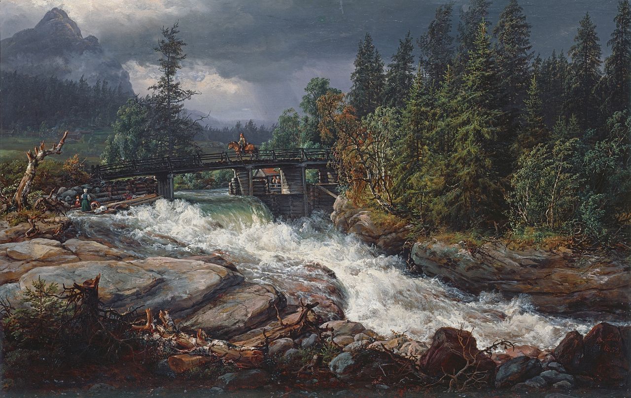 Maridalen, vintage artwork by Johan Christian Claussen Dahl, A3 (16x12") Poster Print