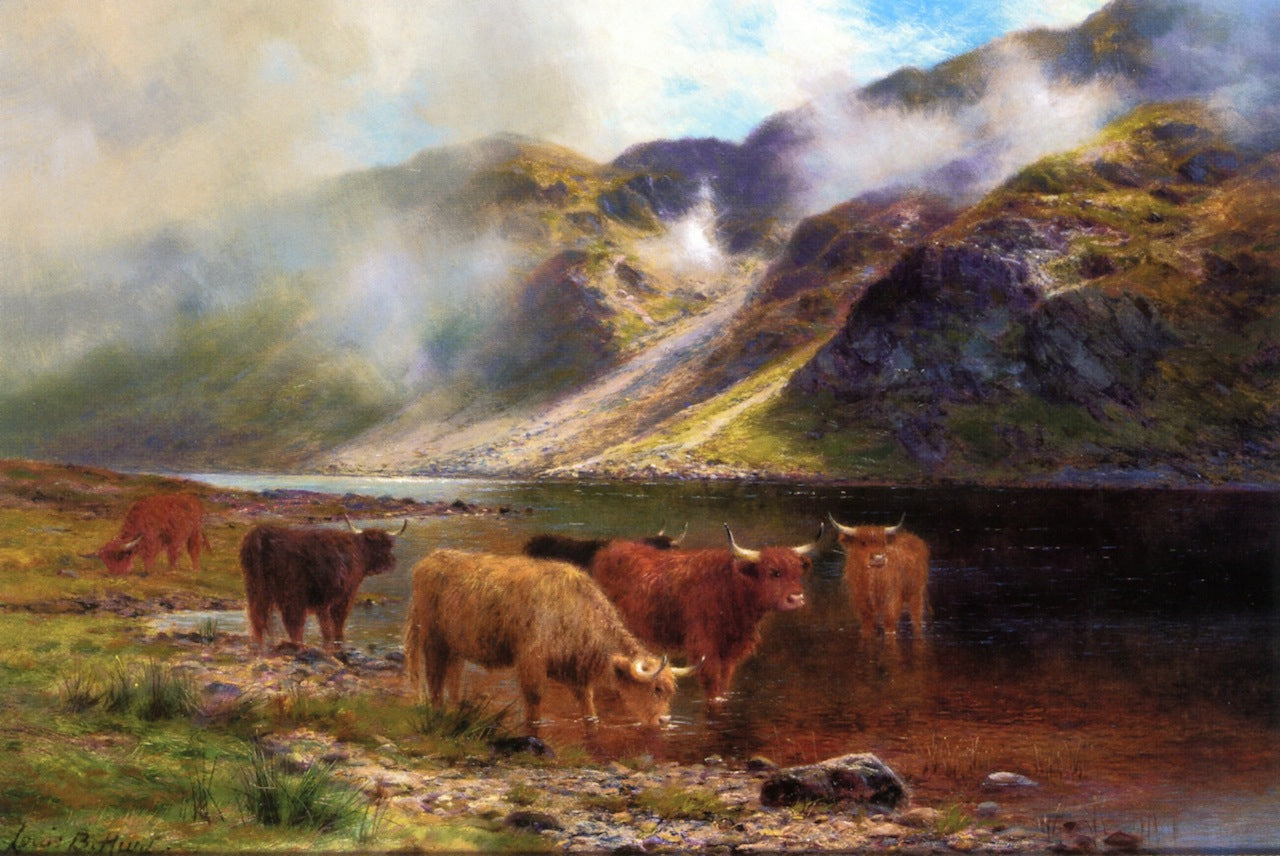 Morning Mists, Pass of Brander by Louis Bosworth Hurt,A3(16x12")Poster