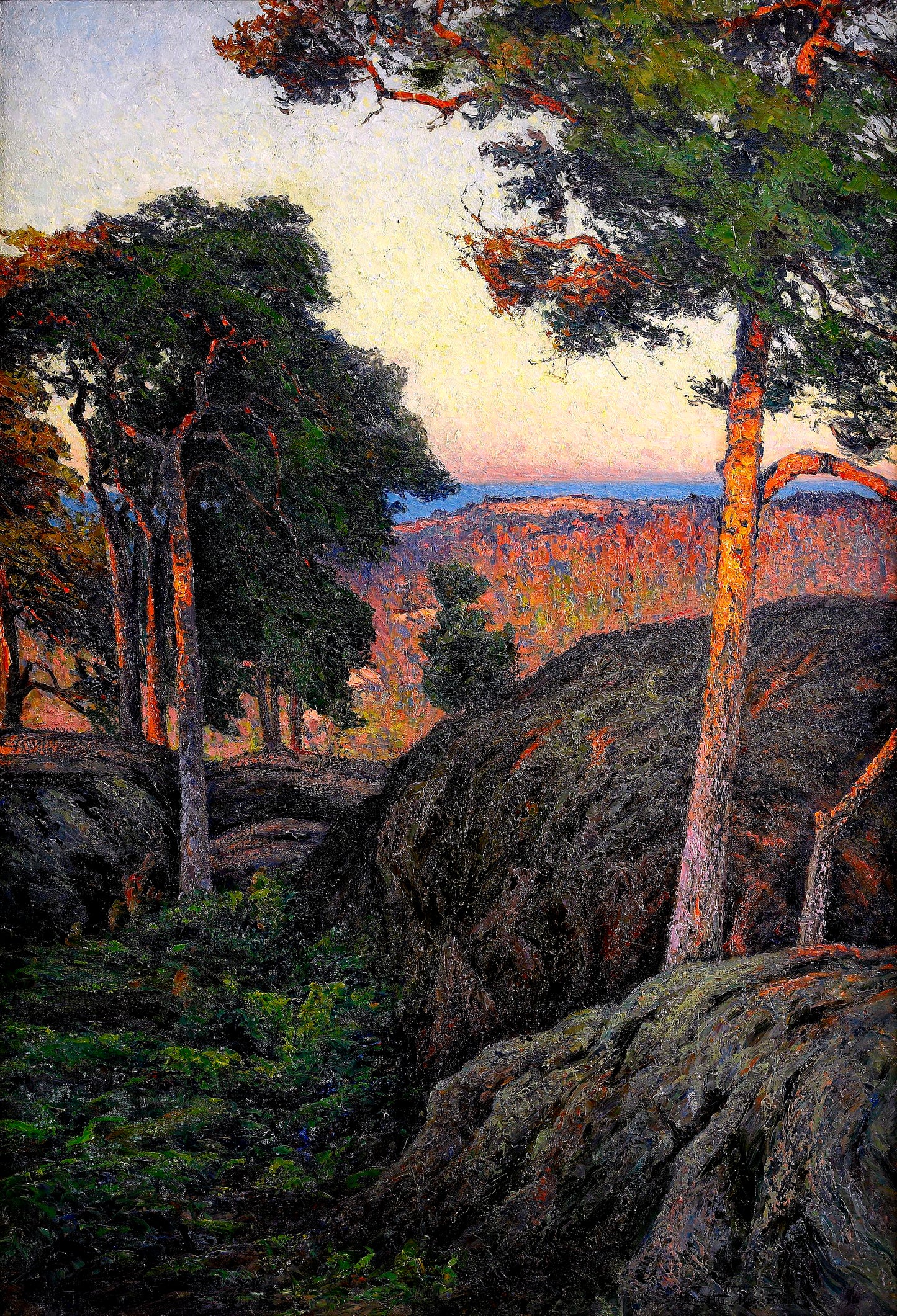 Evening Sun, vintage artwork by Charlotte Wahlstrom, 12x8" (A4) Poster