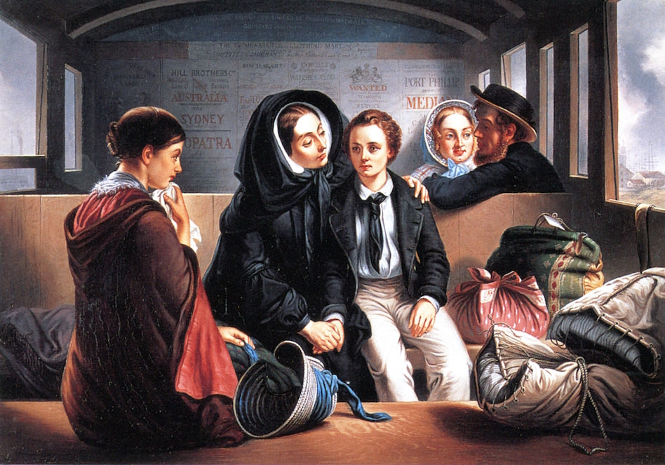 Second Class - The Parting, vintage artwork by Abraham Solomon, 12x8" (A4) Poster