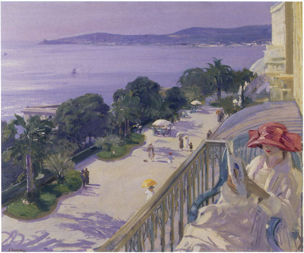 Cap d'Ail, vintage artwork by Sir John Lavery, R.A., 12x8" (A4) Poster