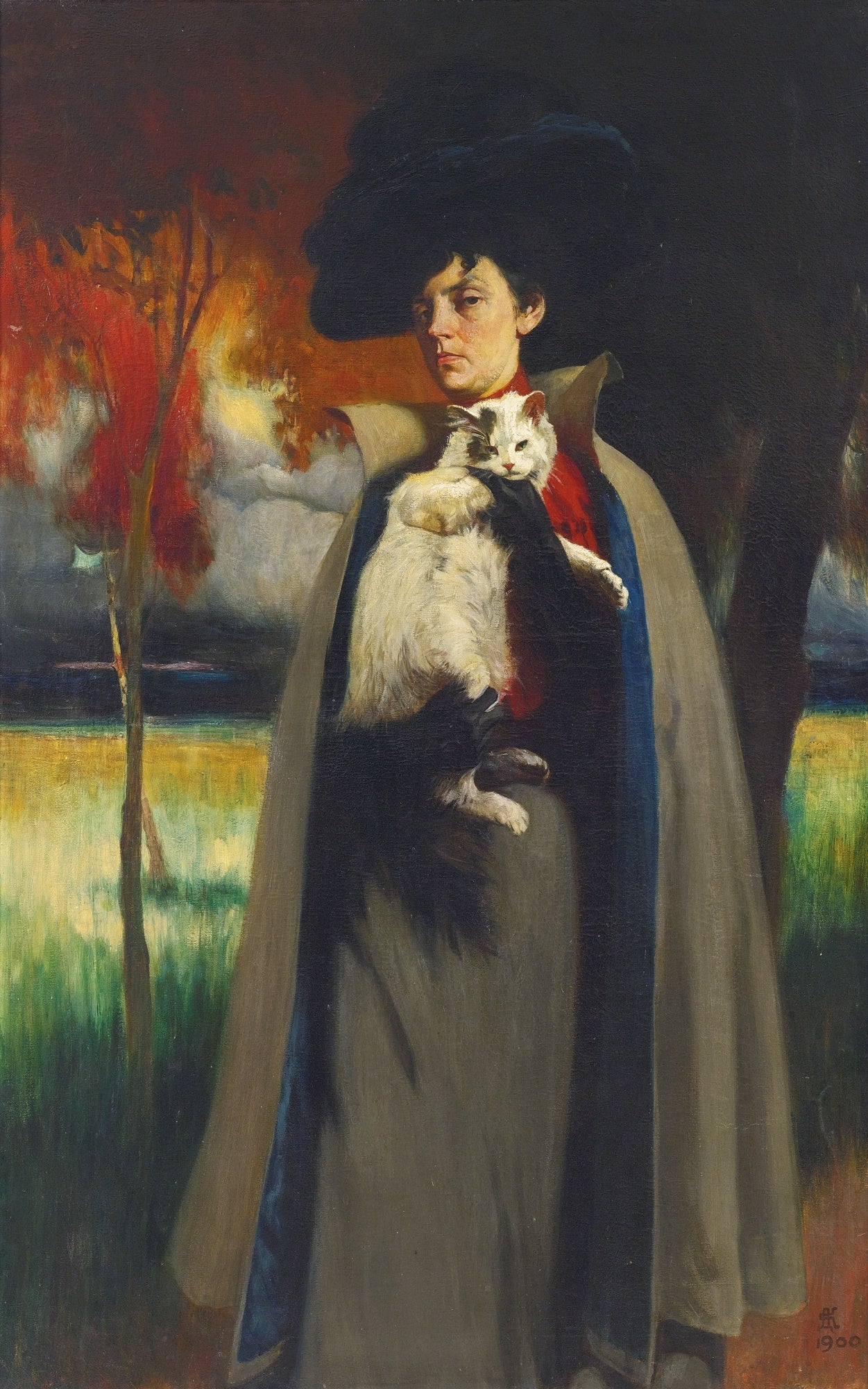 Portrait of Marya Anastasievna Chroustchova, vintage artwork by Dmitry Kardovsky, 12x8" (A4) Poster