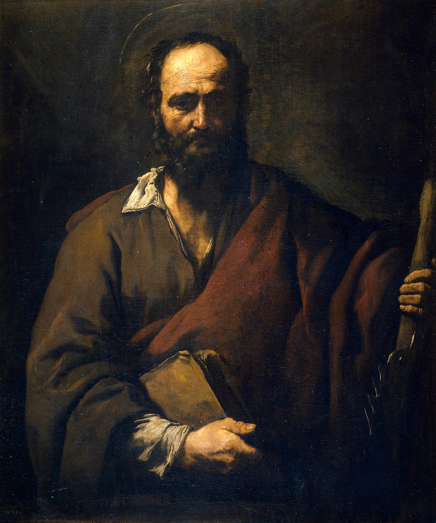 saint Simon, vintage artwork by Jusepe de Ribera, 12x8" (A4) Poster